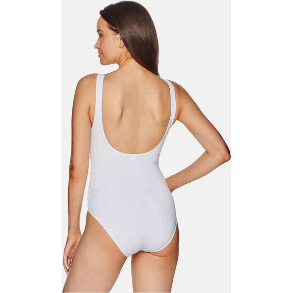 New. Tommy Bahama white cross front swimsuit. Size 8. Retail $140 - Picture 8 of 10